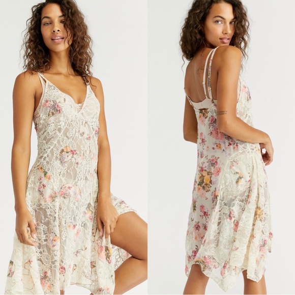 NWT XS Free People Lea Embellished Mini Slip - Picture 2 of 4
